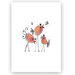 Mini Kaartje | Vogels in gesprek (A7)