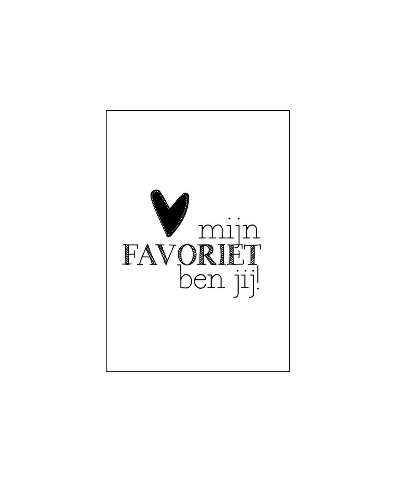 Cadeaukaartje  | Mijn Favoriet ben jij - Afbeelding 1