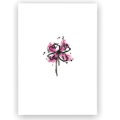 Ansichtkaartje | Simpele Serene bloem
