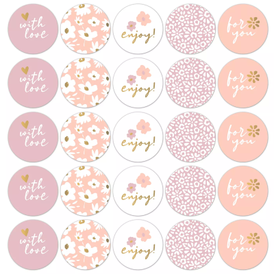 Kado Stickers | MilleFleur Pink (10 stuks)