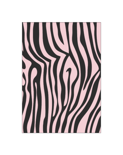 Ansichtkaartje | Pastel zebra patroon roze