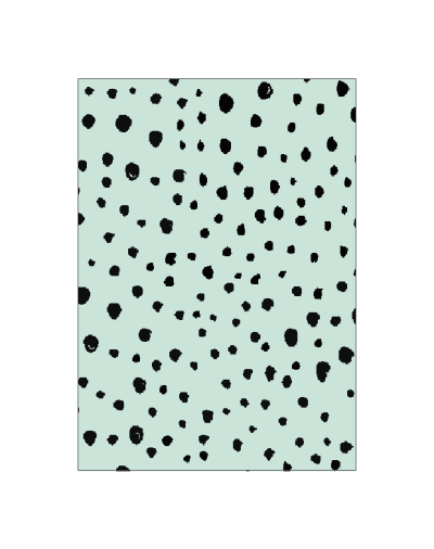 Ansichtkaartje | Patroon Mint zwarte dots
