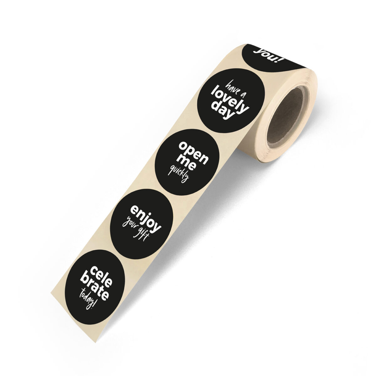 Kado Stickers | Celebrate Zwart (10 stuks) - Afbeelding 1