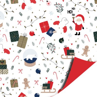 Kadopapier | Vrolijk Kerstfeest – Rood  (30cm)