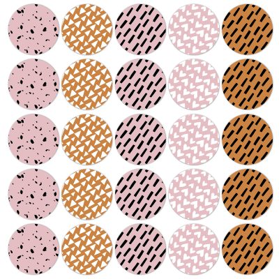 Kado Stickers | Warm Pink Shapes (10 stuks)