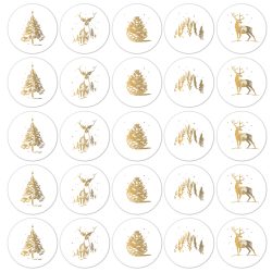 Kado Stickers |  Christmas Goud (10 stuks)