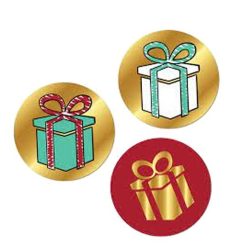 Kado Stickers | Cadeautjes assorti  (12 stuks )