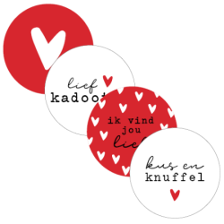 Kado Stickers | Ik vind jou lief  (12 stuks)