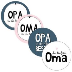 Kado Stickers | Opa & Oma assorti (250 stuks)