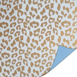 Kadopapier | Cheetah blauw/ goud (30cm)