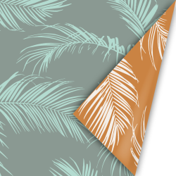 Kadopapier |Palm Leaves Petrol  (30cmx3m)