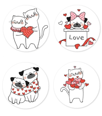 Sluit Stickers | Animals Love  (50 stuks)