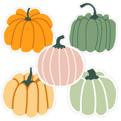 Kado Stickers | Pumpkins 5 varianten (10x)
