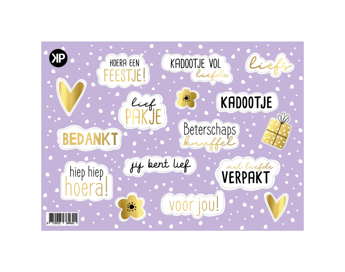 Stickervel | Feest Assorti stickers (vel 16 stuks) - Afbeelding 1