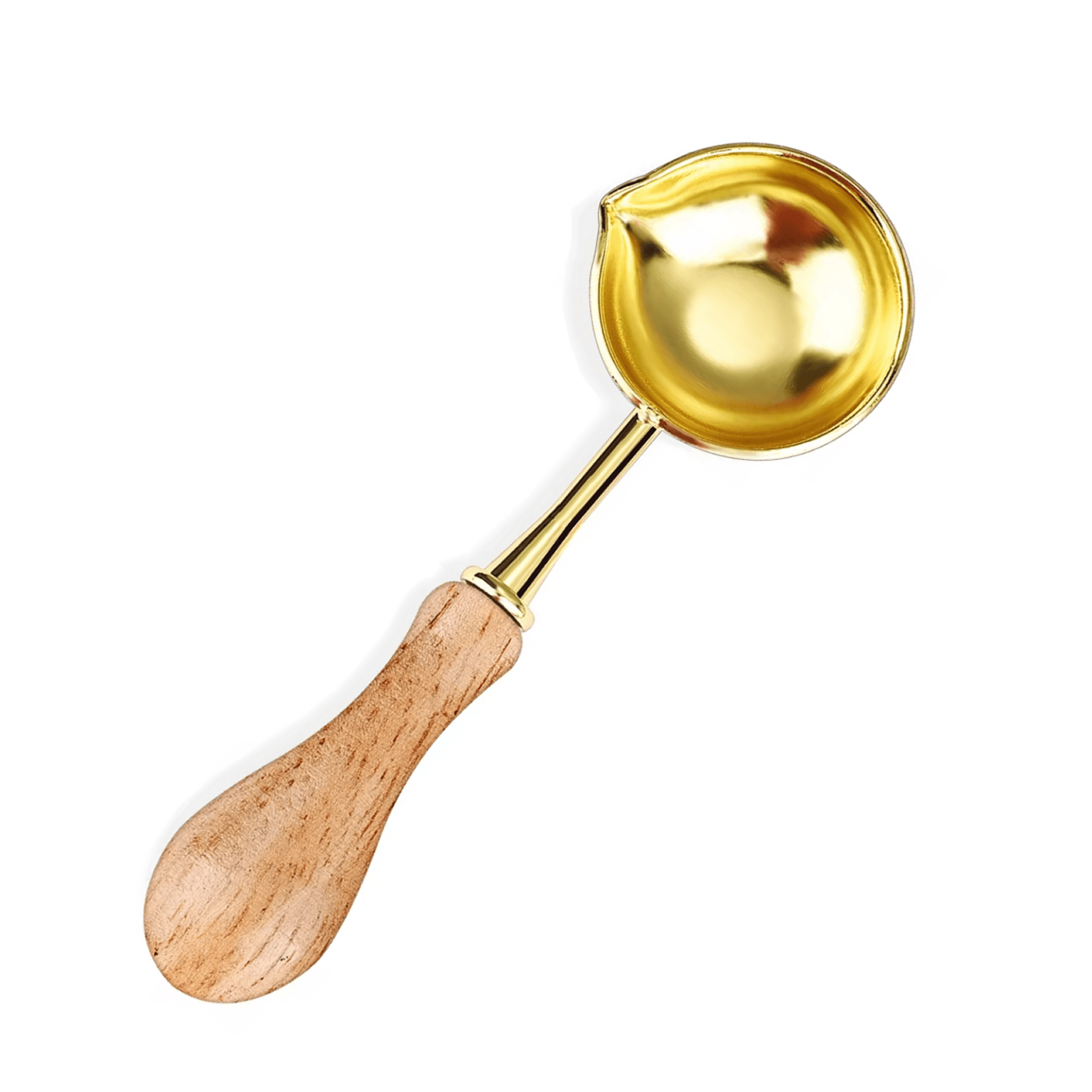 WAX SEAL | Smelt Lepel hout licht - goud - Afbeelding 1