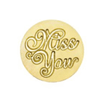 WAX SEAL | Lakzegel stempel Miss you  verguld - Afbeelding 2