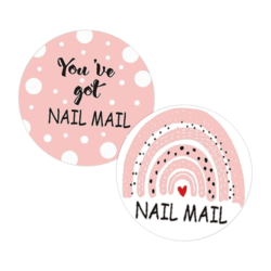 Kado Stickers | Nail Mail Roze 2 Designs (10 stuks)