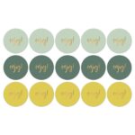 Kado Stickers | Fall - Enjoy Green - Oker (12 stuks) - Afbeelding 2