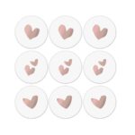 Kado Stickers | Solo Hearts metallic RoseGold (10 stuks) - Afbeelding 2