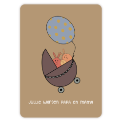 Ansichtkaartje | Jullie worden pappa & Mamma