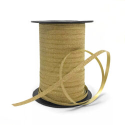 Krullint | Glitter goud | 5mm (5meter)