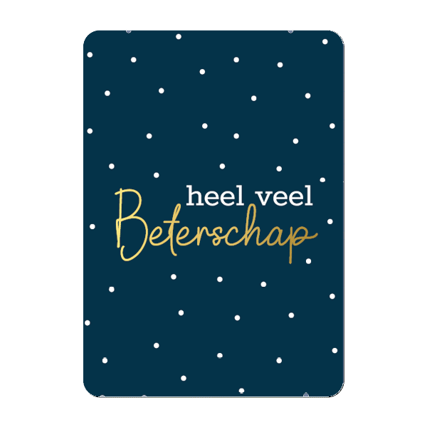 Ansichtkaartje | Heel veel beterschap goldfoil