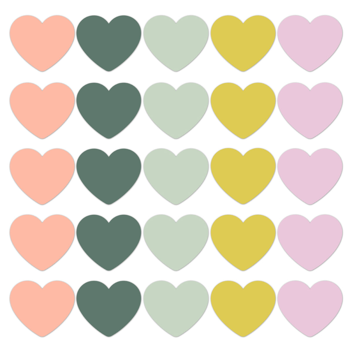 Kado Stickers | Fall Hearts Colorfull Large (10 stuks) - Afbeelding 2
