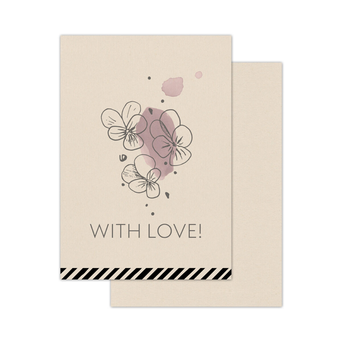 Cadeaukaartje  | A7 - Flying Fortune - With Love - Afbeelding 1
