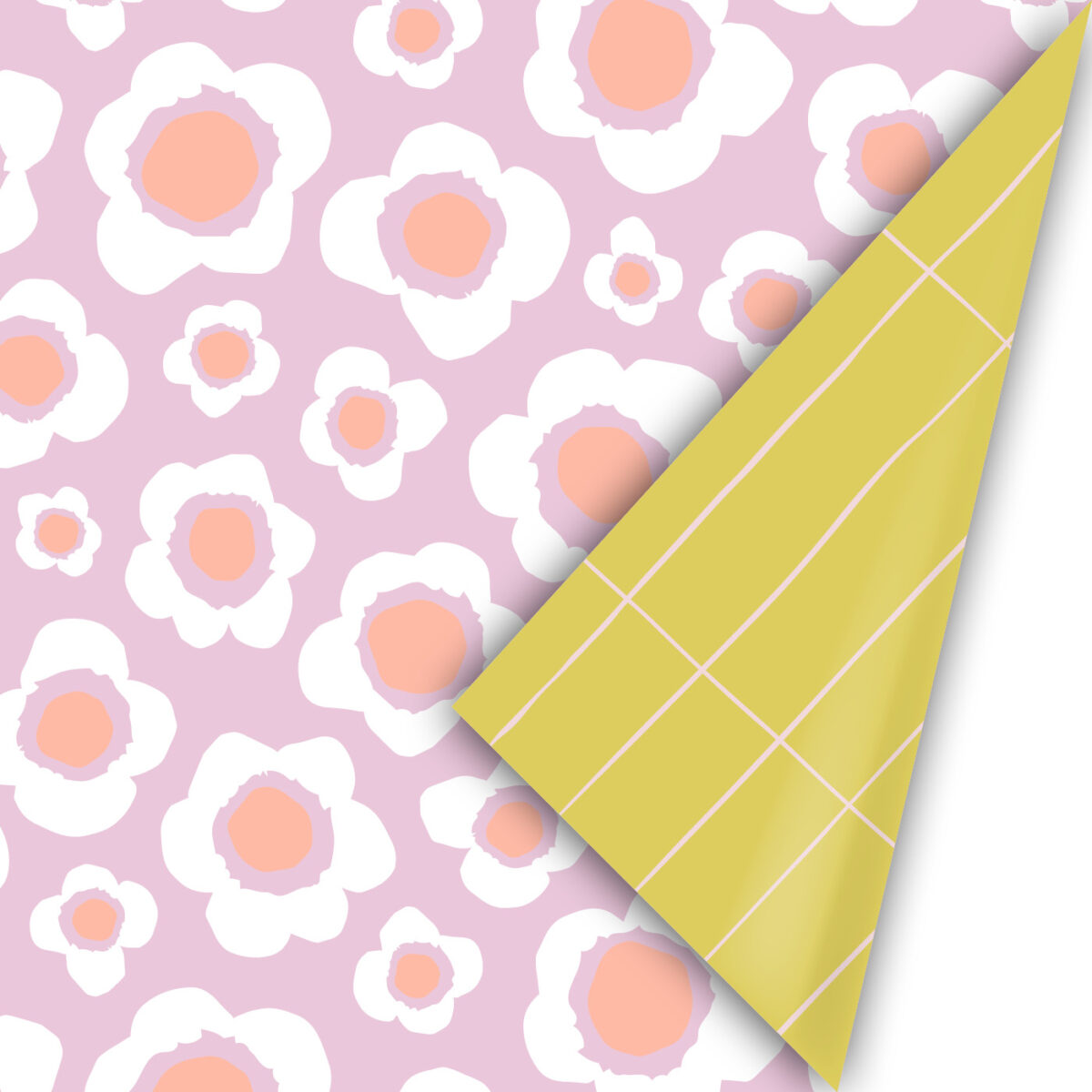 Kadopapier | RetroFlowers fresh (30cmx3m) - Afbeelding 1