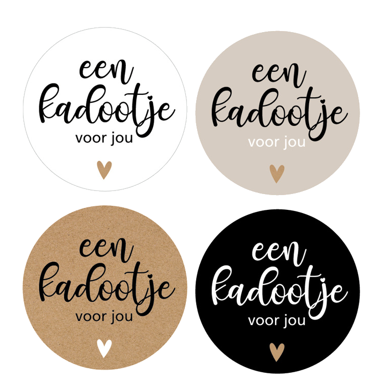 kadovoorjou Kado Stickers | Een kadootje voor jou Kraft (12 stuks) - Afbeelding 1