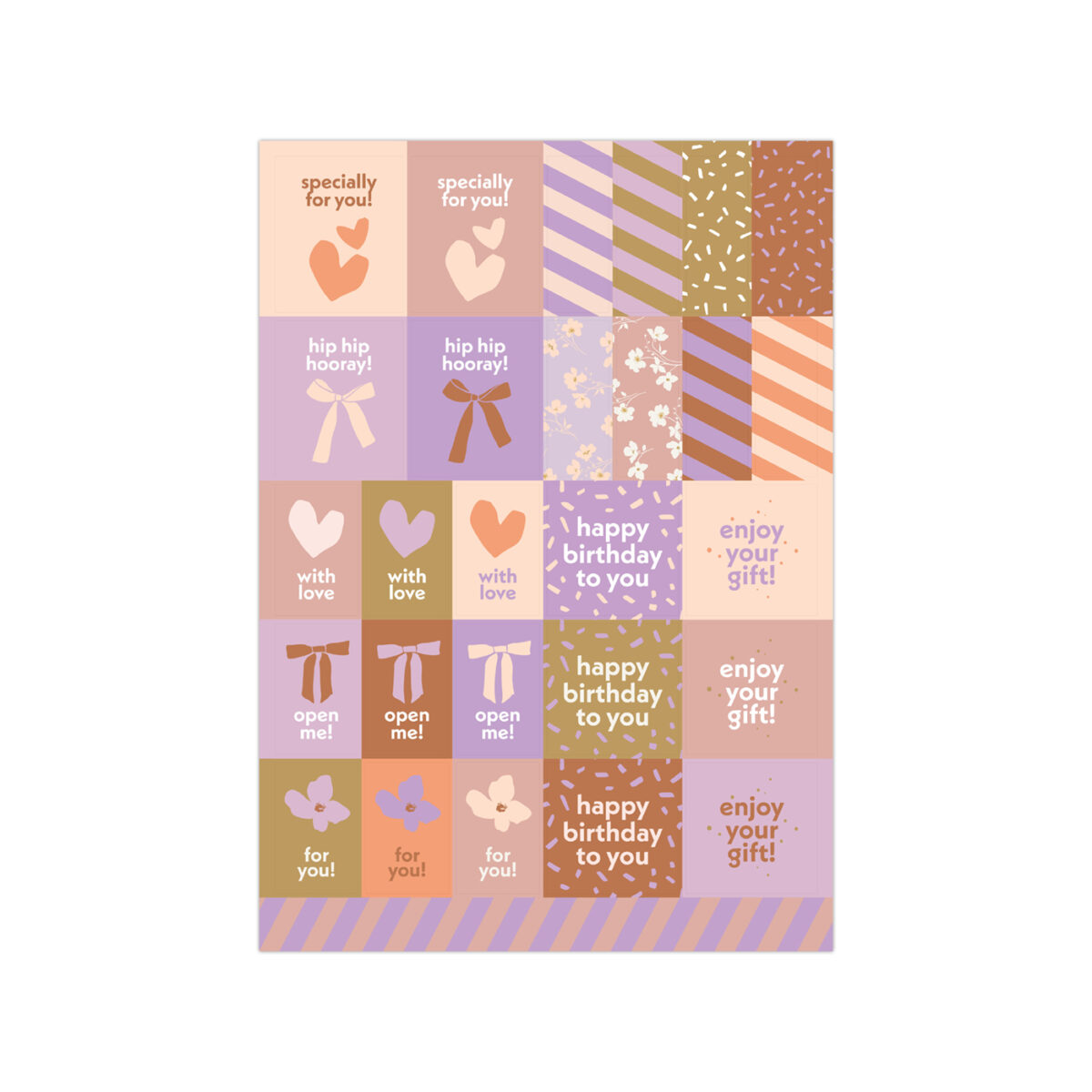 Stickervel | xA5 - Warm  (28 stuks) - Afbeelding 1