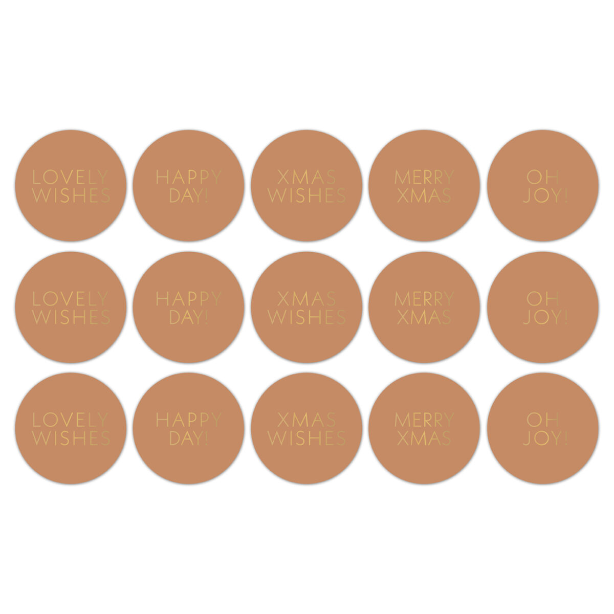 Kado Stickers |  Xmas Wishes Fudge Goud (10 stuks) - Afbeelding 1
