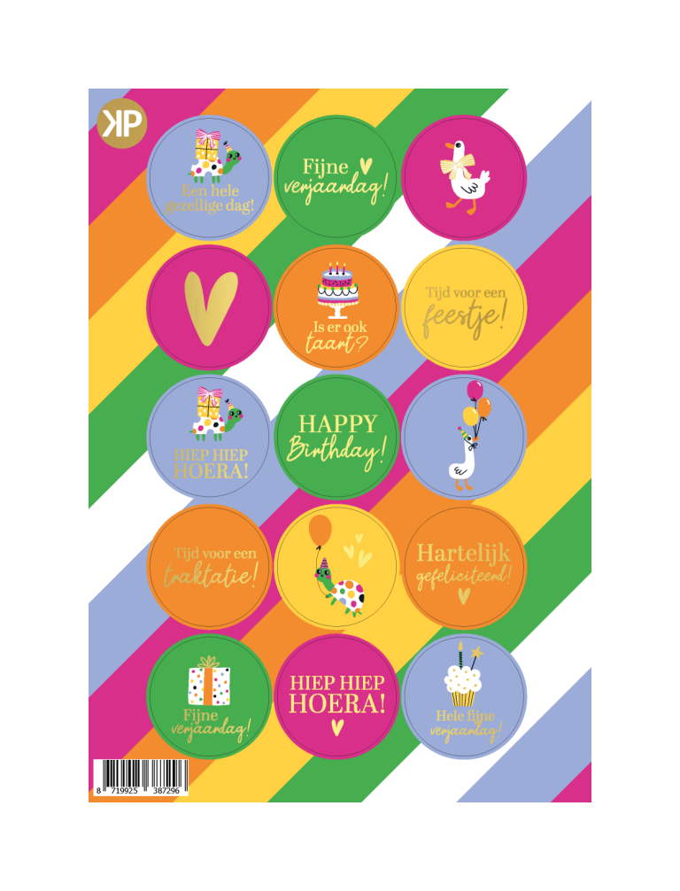 0034341_kp-stickervel-a5-feest-25-vellen Stickervel | Feest met Goose (15 stuks) - Afbeelding 1