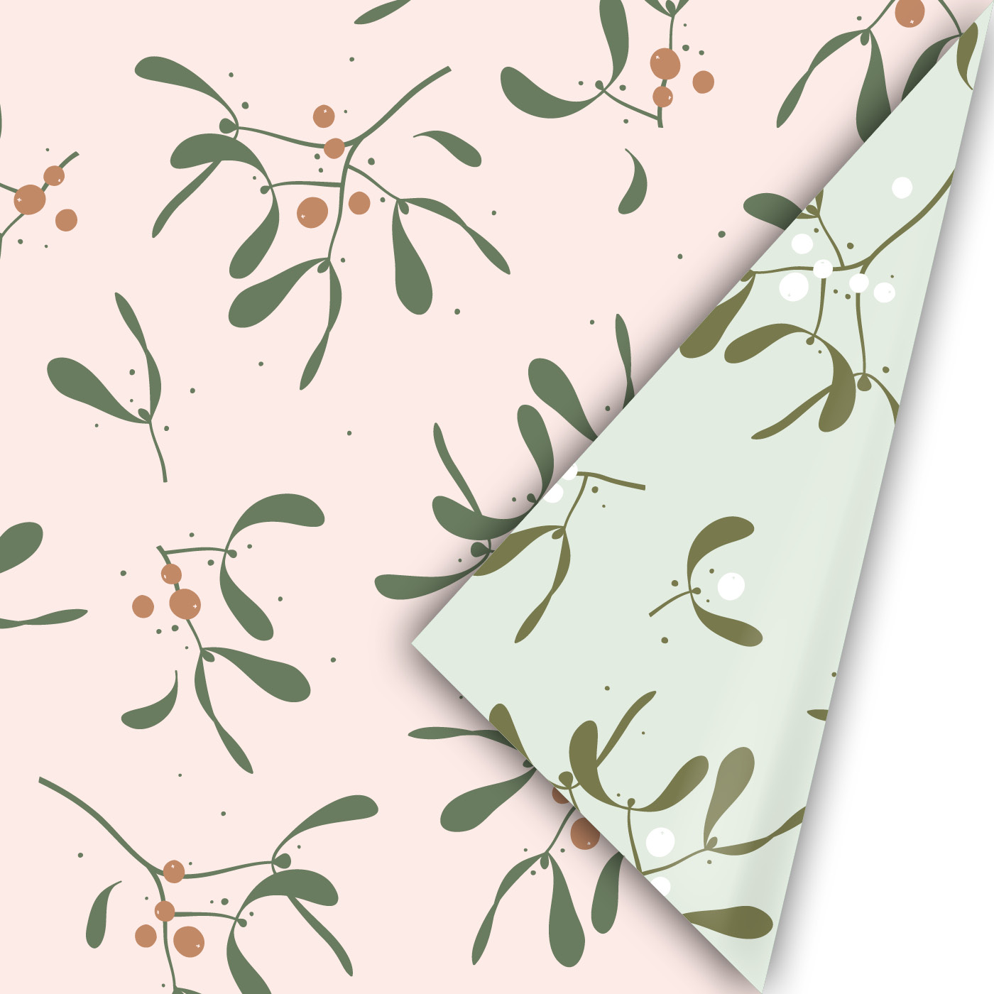 CW_XMAS25_MistleMemories14 Kadopapier | Mistletoe Memories (30cmx3m) - Afbeelding 1