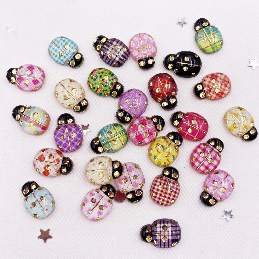 ladybug-glas Kado Deco | Lieveheersbeestjes Mix Small (10stuks) - Afbeelding 1
