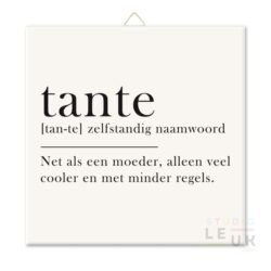 WOONDECO | Tegeltje - Tante dictionary